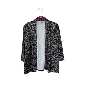 NWT Hawaiian Kimono Cardigan Hula Bay Black White Small 6